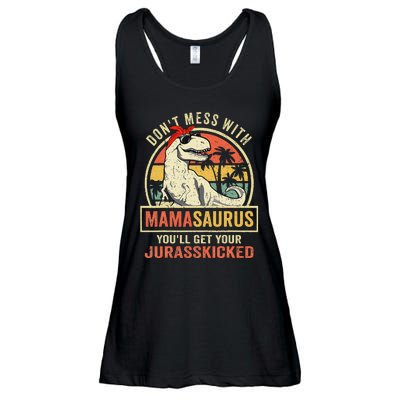 Dont Mess With Mamasaurus Youll Get Jurasskicked Mothers Day Ladies Essential Flowy Tank