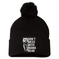 Dont Mess With Mama Bear Pom Pom 12in Knit Beanie