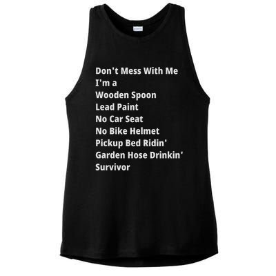 Don't Mess With Me, I'm A Survivor, Motivational Inspiring Quote, Plus Size Ladies PosiCharge Tri-Blend Wicking Tank