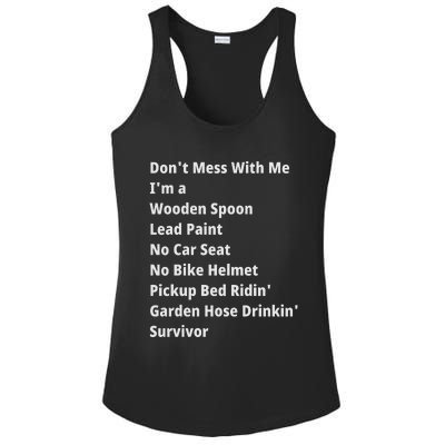 Don't Mess With Me, I'm A Survivor, Motivational Inspiring Quote, Plus Size Ladies PosiCharge Competitor Racerback Tank