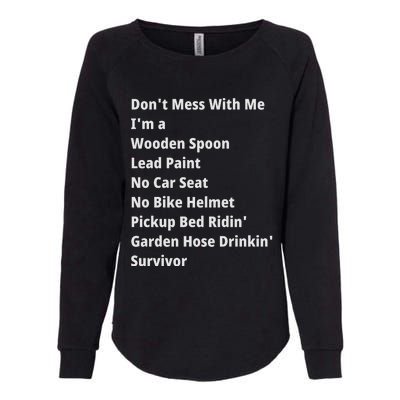 Don't Mess With Me, I'm A Survivor, Motivational Inspiring Quote, Plus Size Womens California Wash Sweatshirt