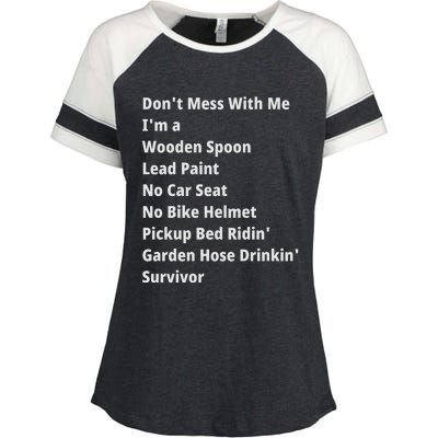 Don't Mess With Me, I'm A Survivor, Motivational Inspiring Quote, Plus Size Enza Ladies Jersey Colorblock Tee