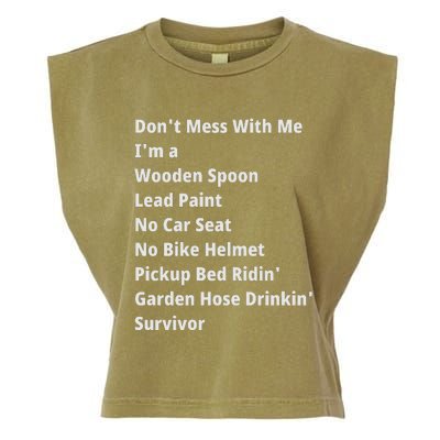 Don't Mess With Me, I'm A Survivor, Motivational Inspiring Quote, Plus Size Garment-Dyed Women's Muscle Tee