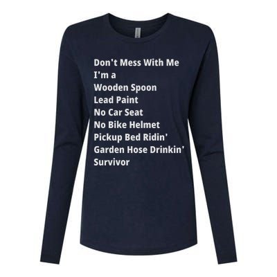 Don't Mess With Me, I'm A Survivor, Motivational Inspiring Quote, Plus Size Womens Cotton Relaxed Long Sleeve T-Shirt