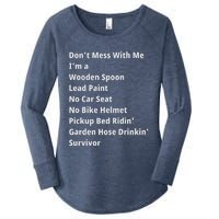 Don't Mess With Me, I'm A Survivor, Motivational Inspiring Quote, Plus Size Women's Perfect Tri Tunic Long Sleeve Shirt