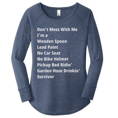 Don't Mess With Me, I'm A Survivor, Motivational Inspiring Quote, Plus Size Women's Perfect Tri Tunic Long Sleeve Shirt