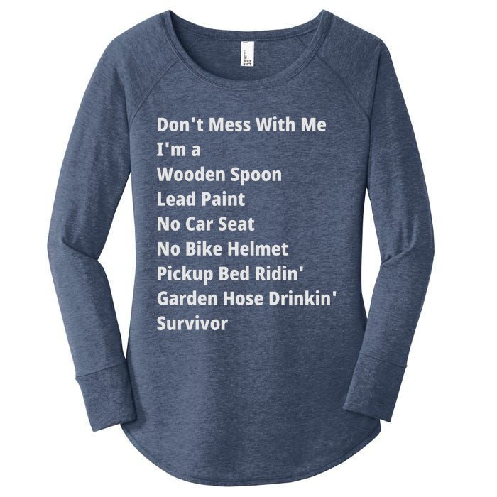 Don't Mess With Me, I'm A Survivor, Motivational Inspiring Quote, Plus Size Women's Perfect Tri Tunic Long Sleeve Shirt