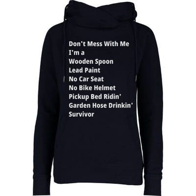 Don't Mess With Me, I'm A Survivor, Motivational Inspiring Quote, Plus Size Womens Funnel Neck Pullover Hood