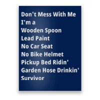 Don't Mess With Me, I'm A Survivor, Motivational Inspiring Quote, Plus Size Poster