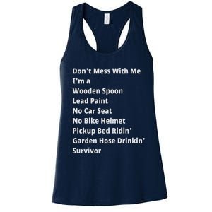 Don't Mess With Me, I'm A Survivor, Motivational Inspiring Quote, Plus Size Women's Racerback Tank