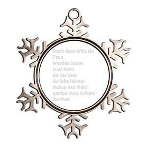 Don't Mess With Me, I'm A Survivor, Motivational Inspiring Quote, Plus Size Metallic Star Ornament