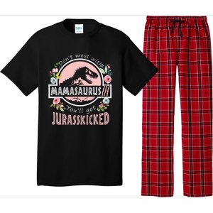 Don't Mess With MamaSaurus T Rex Dinosaur Mom Mothers Day Pajama Set