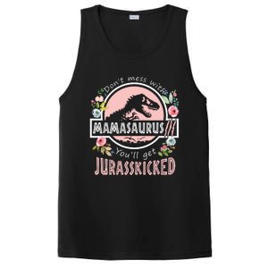 Don't Mess With MamaSaurus T Rex Dinosaur Mom Mothers Day PosiCharge Competitor Tank