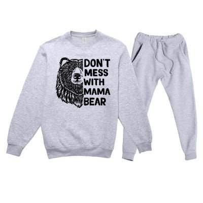 Don't Mess with Mama Bear Premium Crewneck Sweatsuit Set