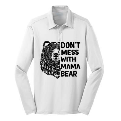 Don't Mess with Mama Bear Silk Touch Performance Long Sleeve Polo