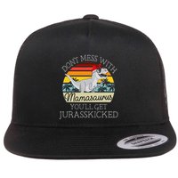 Dont Mess With Mamasaurus Youll Get Jurasskicked Flatbill Hat