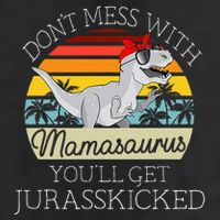 Dont Mess With Mamasaurus Youll Get Jurasskicked Crop Fleece Hoodie