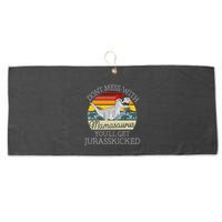 Dont Mess With Mamasaurus Youll Get Jurasskicked Large Microfiber Waffle Golf Towel