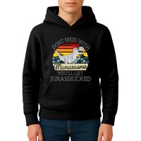 Dont Mess With Mamasaurus Youll Get Jurasskicked Kids Hoodie