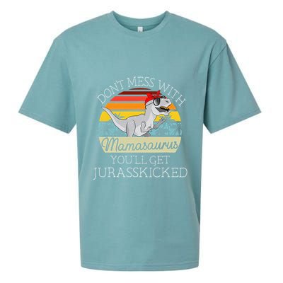 Dont Mess With Mamasaurus Youll Get Jurasskicked Sueded Cloud Jersey T-Shirt