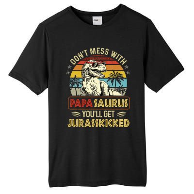 Dont Mess With Papasaurus Youll Get Jurasskicked Tall Fusion ChromaSoft Performance T-Shirt