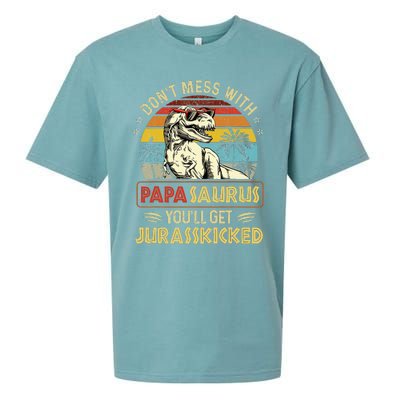 Dont Mess With Papasaurus Youll Get Jurasskicked Sueded Cloud Jersey T-Shirt