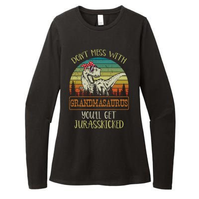 Dont Mess With Grandmasaurus Youll Get Jurasskicked Womens CVC Long Sleeve Shirt