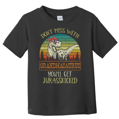 Dont Mess With Grandmasaurus Youll Get Jurasskicked Toddler T-Shirt