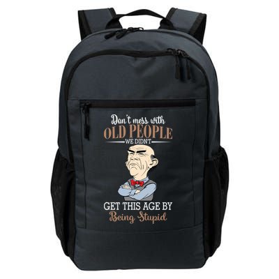 Don't Mess With Old People Old Man Daily Commute Backpack