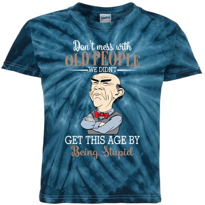 Don't Mess With Old People Old Man Kids Tie-Dye T-Shirt