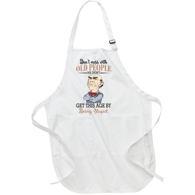 Don't Mess With Old People Old Man Full-Length Apron With Pockets