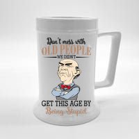 Don't Mess With Old People Old Man Beer Stein