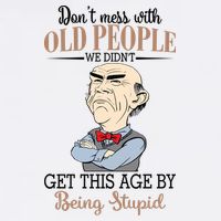 Don't Mess With Old People Old Man Adult Drive Performance Visor