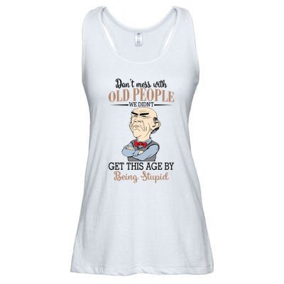 Don't Mess With Old People Old Man Ladies Essential Flowy Tank