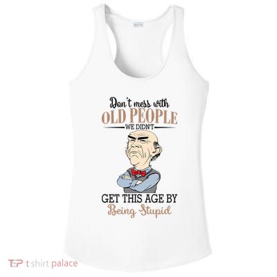Don't Mess With Old People Old Man Ladies PosiCharge Competitor Racerback Tank
