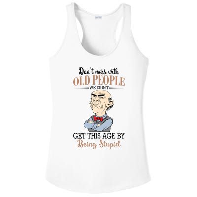 Don't Mess With Old People Old Man Ladies PosiCharge Competitor Racerback Tank