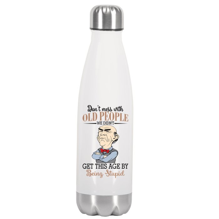 Don't Mess With Old People Old Man Stainless Steel Insulated Water Bottle