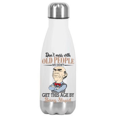 Don't Mess With Old People Old Man Stainless Steel Insulated Water Bottle