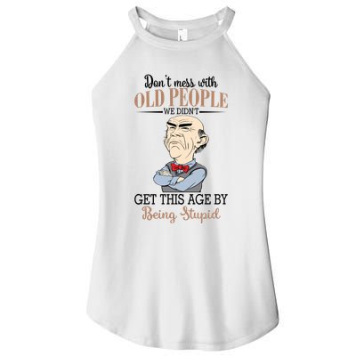 Don't Mess With Old People Old Man Women's Perfect Tri Rocker Tank