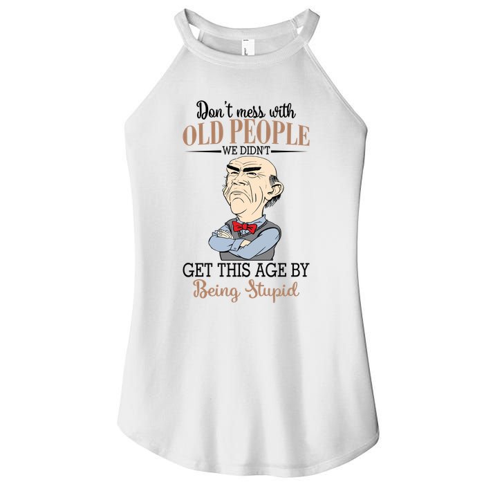 Don't Mess With Old People Old Man Women's Perfect Tri Rocker Tank