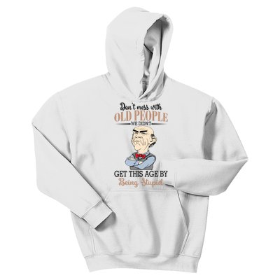 Don't Mess With Old People Old Man Kids Hoodie