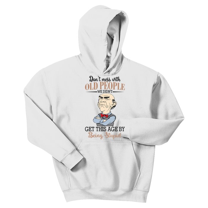 Don't Mess With Old People Old Man Kids Hoodie