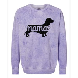 Dachshund Mama Wiener Dog Doxie Mom Funny Cute Gift (1) Colorblast Crewneck Sweatshirt