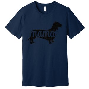 Dachshund Mama Wiener Dog Doxie Mom Funny Cute Gift (1) Premium T-Shirt