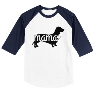 Dachshund Mama Wiener Dog Doxie Mom Funny Cute Gift (1) Baseball Sleeve Shirt