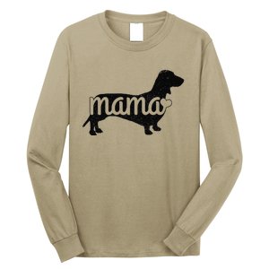 Dachshund Mama Wiener Dog Doxie Mom Funny Cute Gift (1) Long Sleeve Shirt