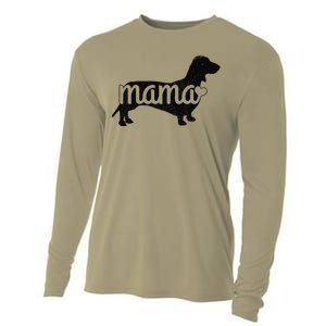 Dachshund Mama Wiener Dog Doxie Mom Funny Cute Gift (1) Cooling Performance Long Sleeve Crew