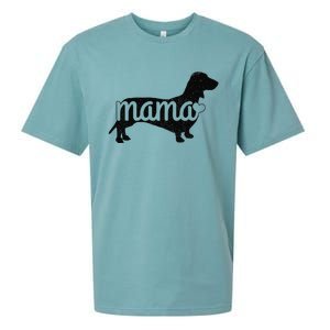 Dachshund Mama Wiener Dog Doxie Mom Funny Cute Gift (1) Sueded Cloud Jersey T-Shirt