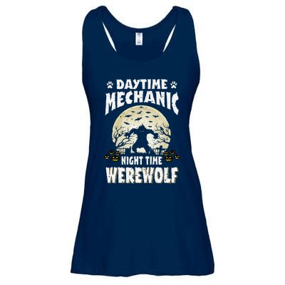 Daytime Mechanic Werewolf Spooky Funny Halloween Costume Ladies Essential Flowy Tank