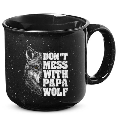 DonT Mess With Papa Wolf Dad For FatherS Day 15oz Campfire Ceramic Mug